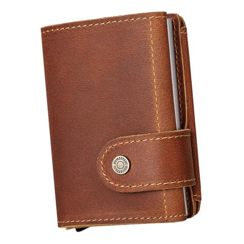 CONGARTENO Herren Geldbörse Aus Echtem Leder RFID-sichere Kreditkartenetui Mit Praktischer Geldklammer Vintage-Design Für Karten Bargeld Und Ausweise Für Männer Die Wert Legen von CONGARTENO