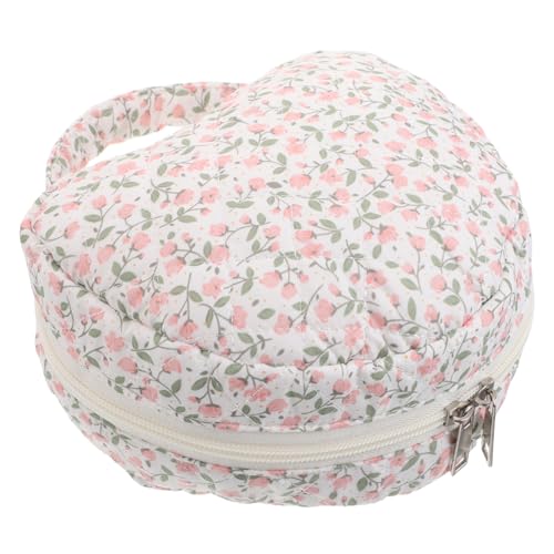 CONGARTENO Kosmetikbeutel Mit Blumenmuster Für Damen Großer Reisemakeup-Organizer Mit Fächern Tragbare Aufbewahrungstasche Für Schminkutensilien von CONGARTENO