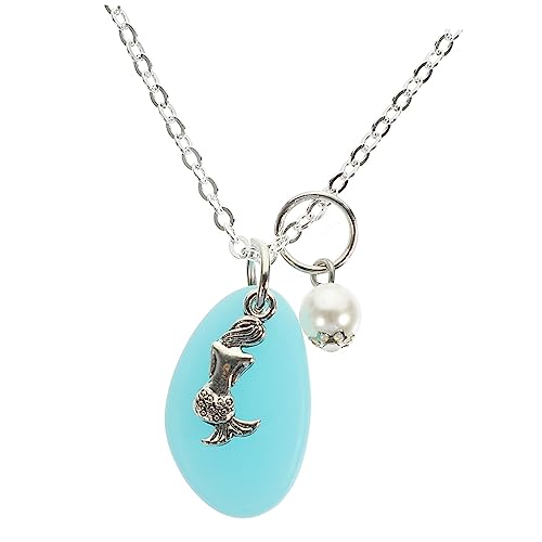CONGARTENO Meeresstil Halskette mit Imitationsperlen Anhänger Strand Schmuck für Damen Einzigartige und Leichte Kette für Täglichen Gebrauch von CONGARTENO