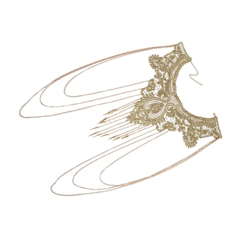 CONGARTENO Mehrlagige Spitzen Quasten Bodychain Damen Körperschmuck Mode Halskette Elegant Dekorativ Für Kleid und Alltag von CONGARTENO