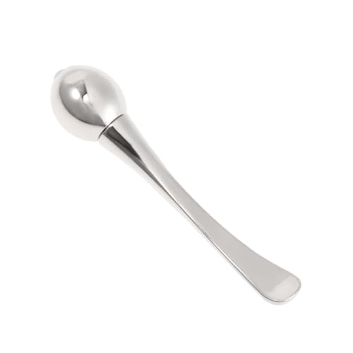CONGARTENO Metall Augencreme Massage Stab mit Löffel Hautpflege Werkzeug für Gesicht und Augen Tragbar Fördert Absorption und Durchblutung Lindert Augenmüdigkeit Silberfarben von CONGARTENO