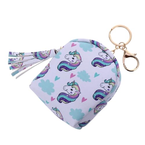 CONGARTENO Mini Cartoon PU Münzbeutel mit Reißverschluss Niedliche Kleine Geldbörse für Kleingeld und Kabelaufbewahrung Handliche Aufbewahrungstasche für Mädchen und Perfektes von CONGARTENO