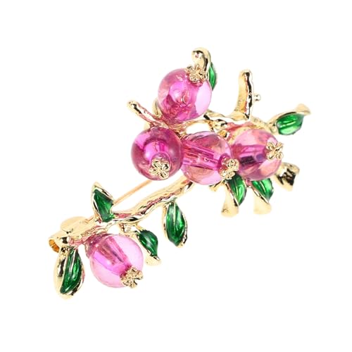 CONGARTENO Moderne Damen Brosche Persimmon Brooch aus Langlebiger Zinklegierung Einzigartiges Herbstliches Frucht design Handgefertigt mit Feinen Details Lustiger Sicherheitsnadel anstecker von CONGARTENO