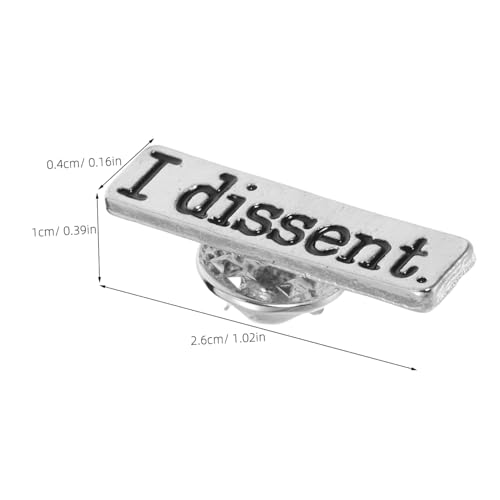 CONGARTENO Modische Buchstaben brosche aus Legierung Silberfarbene Anstecknadel Filigrane Kragen dekoration Leichter Schmuck für Party Festival Geschenk für Freunde und Familie von CONGARTENO