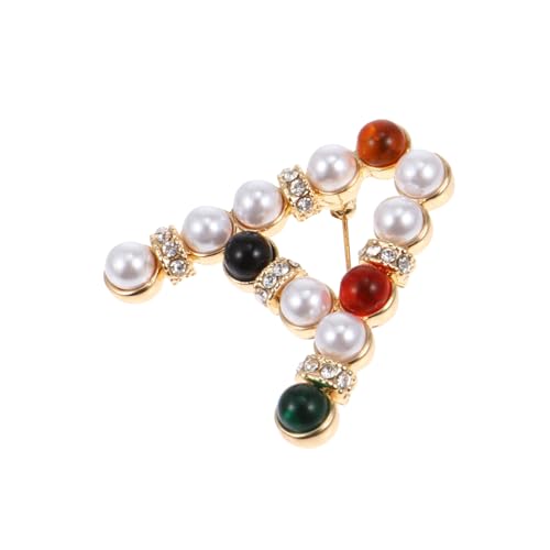 CONGARTENO Modische Buchstabenbrosche Damen Anstecknadel Kreatives Design A Form Kleidung Schmuck für Hochzeit Party Alltag Kleidung Dekoration von CONGARTENO