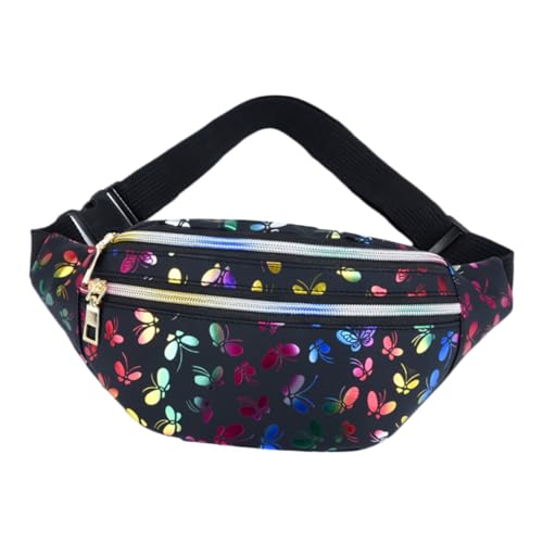 CONGARTENO Modische PU Waist Bag Damen Multifunktionale Crossbody Bag Kleine Umhängetasche mit Großem Fassungsvermögen für Handy und Alltag Schwarz von CONGARTENO