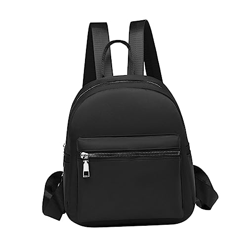 CONGARTENO Modischer Damen Rucksack aus Langlebigem Oxford Verstellbarer Schultergurt Kompakte Mini Vielseitig für Schule Freizeit und Reisen Schwarzes Design im Lässigen College Stil von CONGARTENO