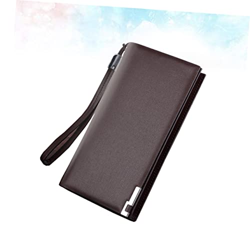 CONGARTENO Multifunktionale Herren Geldbörse Zipper Brieftasche Große Kapazität Aufbewahrung Kaffee Farbton RFID Schutz Portemonnaie für Karten und Bargeld von CONGARTENO