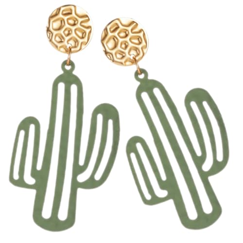 CONGARTENO Niedliche Cactus Ohrringe Damen Studs Cartoon Ohrstecker für Teenager Mädchen Leicht Langlebig Hautfreundlich Perfektes für Strandparty Hochzeit Abschlussball von CONGARTENO