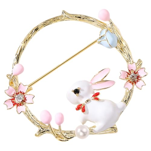 CONGARTENO Niedliche Kaninchenbrosche aus Langlebige Praktische Anstecknadel für Kleidung Modisches Japanisches Design Vielseitiges Accessoire für Damen und Alltag von CONGARTENO