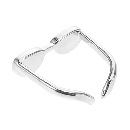 CONGARTENO Niedlicher Verstellbarer Brillenring Kreativer Offener Ring für Einzigartiges Design Schwarz Modischer Fingerring für Styles und von CONGARTENO
