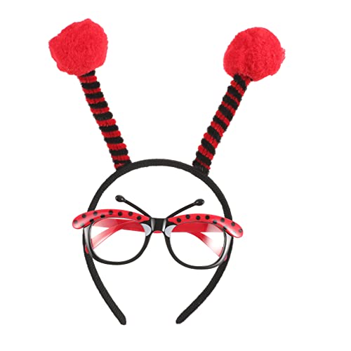 CONGARTENO Niedliches Marienkäfer Ohren Stirnband Teiliges Weicher Haarreifen für Kinderpartys Cosplay und Kostüm Kreative Kopfbedeckung für Geburtstag Ostern und Maskenball Auffälliges Party von CONGARTENO