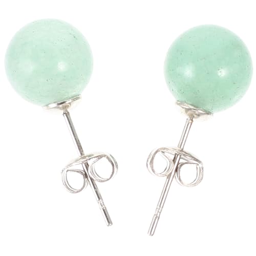 CONGARTENO Ohrstecker Rund Poliert Hypoallergene Ohrringe mit Grünem Aventurin Leicht und Komfortabel Modischer Schmuck für Frauen und Mädchen bei Hochzeit Party Alltag von CONGARTENO
