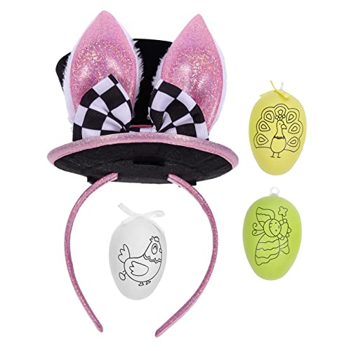 CONGARTENO Osterhasenohren Haarband Cosplay Kostüm Requisit Party Dekoration Niedliches Schwarzes Hasen Stirnband für Erwachsene Bühnenauftritte Fotoshootings von CONGARTENO