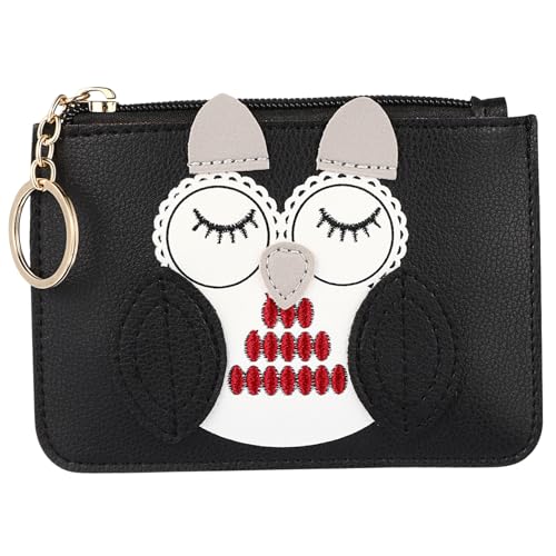 CONGARTENO Zipper Owl Geldbörse Für Mädchen Cartoon Pu Schlüsselanhänger Und Kartenhalter Für Täglichen Gebrauch Reisen Und von CONGARTENO