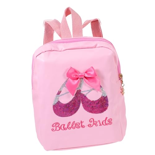 CONGARTENO PU Tanzrucksack Mädchen Balletttasche mit Pailletten Verstellbarer Tragegurt Leicht Robuster Tanzbeutel für Ballettschuhe Tanzkleidung Schule Freizeit von CONGARTENO