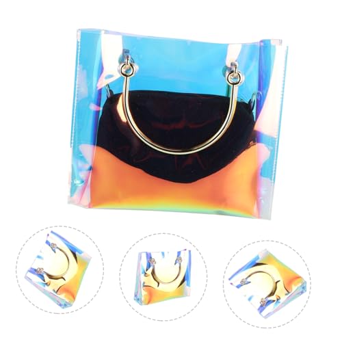 CONGARTENO PVC Transparente Umhängetasche Damen Crossbody Bag Modisch Langlebig mit Kette Verstellbar für Alltag Urlaub Shopping Geschenk von CONGARTENO