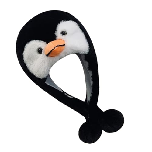 CONGARTENO Penguin Hut für Dehnbares Tier Kopfbedeckung für Winteraufführungen und Partys Weiche und Bequeme Mütze mit Niedlichem Pinguin Design Geeignet für Erwachsene von CONGARTENO