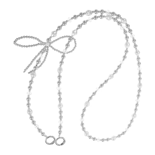 CONGARTENO Perlen taschenkette mit Robusten Metallverschlüssen Vielseitiger Handtaschen trageriemen Ersatz für Umhängetasche und Schultertasche Einfach zu Befestigen Kompatibel mit von CONGARTENO