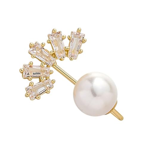 CONGARTENO Perlenbrosche Damen Stecknadel Elegant Mehrzweck Zirkonia Schmuckfest Anstecknadel für Kleidung Accessoire Festliche Anlässe Geschenkidee von CONGARTENO