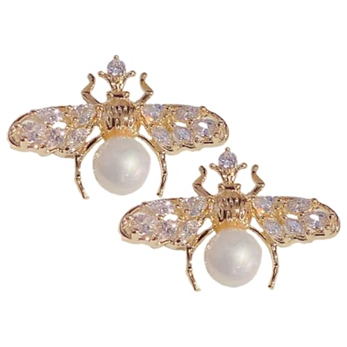 CONGARTENO Perlenohrringe Damen Leichte Bienen Ohrstecker mit Zierlichem Design Eleganter Schmuck für Alltag und Trendige Hochwertige Ohrschmuck für Frauen von CONGARTENO