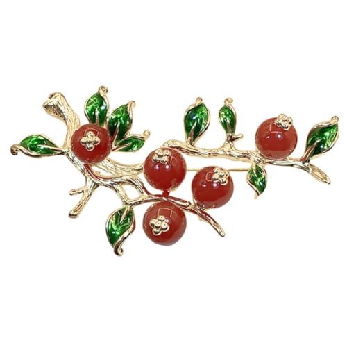 CONGARTENO Persimmon Brosche Damen Anstecknadel für Kleidung Vielseitige Cheongsam Corsage Hochwertige Modeaccessoires für Hochzeit Party Alltag von CONGARTENO