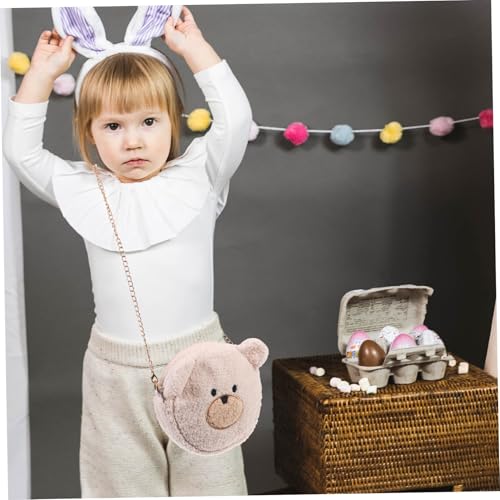 CONGARTENO Plüsch Bären Umhängetasche Damen Schultertasche Verstellbarer Riemen Kuschelig Leicht Tragbar Geschenk für Mädchen und Frauen in Khaki von CONGARTENO