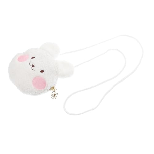 CONGARTENO Plüsch Bunny Umhängetasche für Mädchen Leichte Weiche Crossbody Tasche und Münzgeldbörse Kawaii Tier Design für Kleingeld und Kleine Essentials Tragbar und Komfortabel von CONGARTENO
