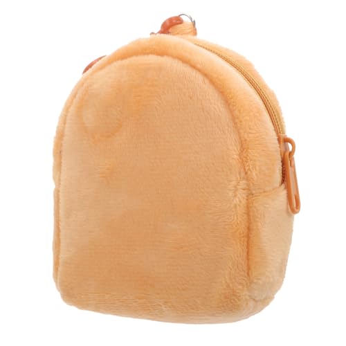 CONGARTENO Plüsch Schlüsselanhänger Mini Geldbörse Kleine Münztasche Weicher Reise Organizer Tragbar Leicht für Jugendliche Mädchen Niedlicher Rucksack Stil Aufbewahrungstasche von CONGARTENO