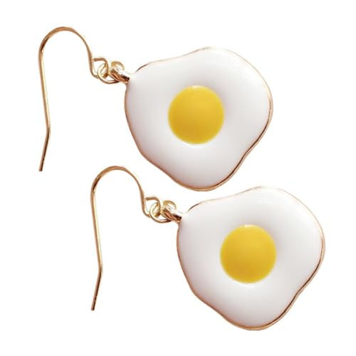 CONGARTENO Poached Egg Ohrstecker Damen Leicht und Lustige Drop Dangle Ohrringe Kreatives Design Süßer Schmuck für Party Alltag und von CONGARTENO