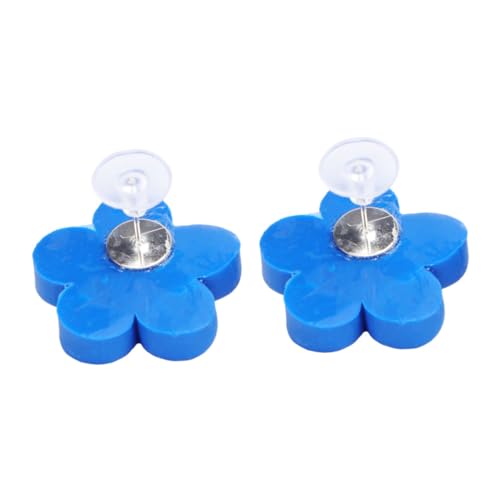 CONGARTENO Polymer Clay Ohrstecker Kleine Blüten Silber Farbenfroh Süße Ohrstecker Damen Alltag Reise Schmuck von CONGARTENO