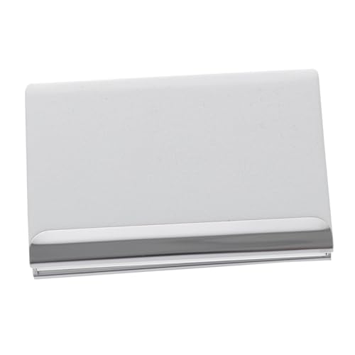 CONGARTENO Pu Leder Visitenkartenetui mit Großer Kapazität Langlebiger Business Kartenhalter für Männer Praktisches Kreditkartenetui Multifunktionale Kartenmappe für Alltag und Beruf Weiß von CONGARTENO