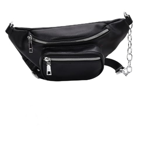 CONGARTENO Pu ledertasche Damen Verstellbar Modische Kette Crossbody Schultertasche Praktische Outdoor brust Hüfttasche Multifunktionaler Storage Bag für Alltag und Reisen von CONGARTENO