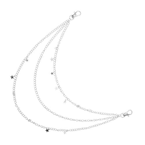 CONGARTENO Punk Hosenkette Damen Herren Metall mit Five Pointed Star Anhänger Tassel Waist Belt Robuste Jeanskette Streetwear Accessoire für Hip Hop und Goth Styles von CONGARTENO