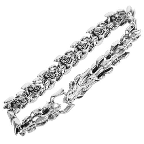 CONGARTENO Punk Stil Armband mit Drachenkopf Vintage Herrenarmband für Männer Lange Kette Geeignet für Anlässe Wie Partys und Geburtstage CONGARTENO Punk Stil Armband mit Drachenkopf Vintage Herrenarmband für Männer Lange Kette Geeignet für Anlässe Wie Partys und Geburtstage von CONGARTENO