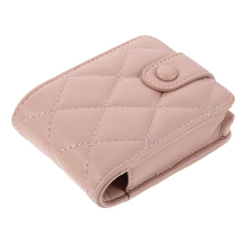 CONGARTENO Quilted Makeup Bag mit Spiegel Kleine Kosmetiktasche für Damen Kompakt und Leicht Tragbare Lippenstift-Tasche für Reisen Partys und Outdoor Modisches Mini-Beauty-case in Rosa von CONGARTENO