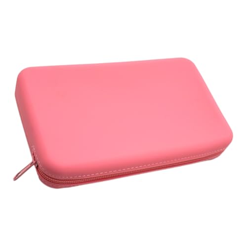 CONGARTENO Reise Kosmetiktasche Aus Silikon Tragbare Makeup Tasche Mit Reißverschluss Und Einfach Zu Reinigen Für Damen Und Herren Unterwegs Rosé von CONGARTENO