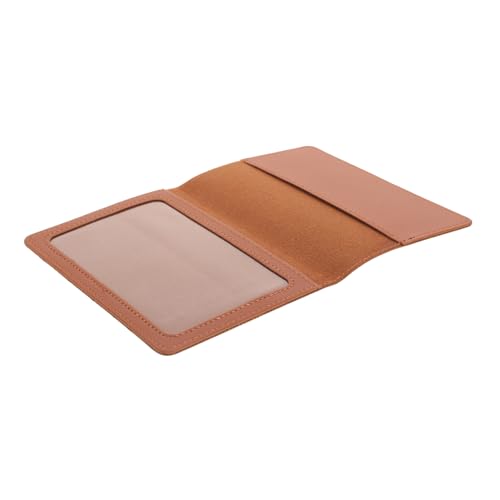 CONGARTENO Reise Reisepasshülle Aus Dickem Pu-Material Mit Praktischem Kartenhalter Und Stilvollem Geprägt Design Für Damen Und Herren Braune Passhalterung Mit Flugzeugmotiv Und von CONGARTENO