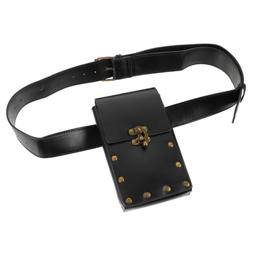 CONGARTENO Punk Vintage Hüfttasche Verstellbare Bauchtasche Für Outdoor-Sport Geldbörse Und Handy Retro Design Für Damen Und Herren Praktische Gürteltasche Für Festivals Und Freizeit von CONGARTENO