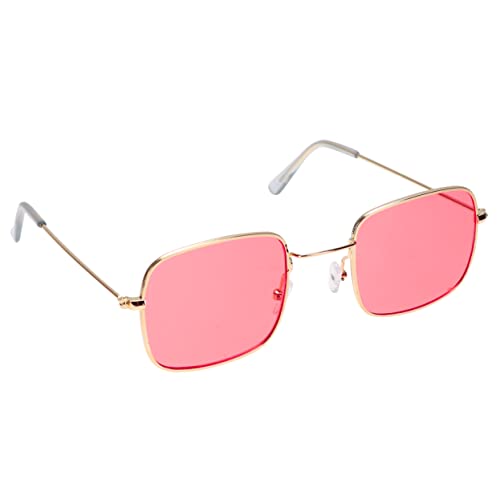 CONGARTENO Retro Quadratische Sonnenbrille Damen Dekorative Partybrille für Strand Festivals Leichtes Design mit Robustem Rahmen Stylische Eyewear für Frauen Rot CONGARTENO Retro Quadratische Sonnenbrille Damen Dekorative Partybrille für Strand Festivals Leichtes Design mit Robustem Rahmen Stylische Eyewear für Frauen Rot von CONGARTENO