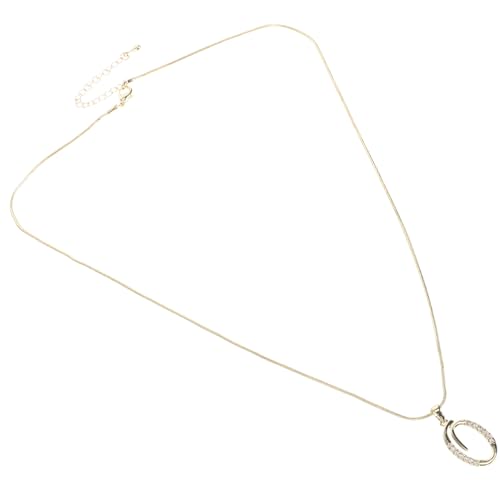 CONGARTENO Rhinestone Buchstaben Halskette Damen Kupfer Anhänger Modisch Verziert Schmuck für Teen Letter O von CONGARTENO