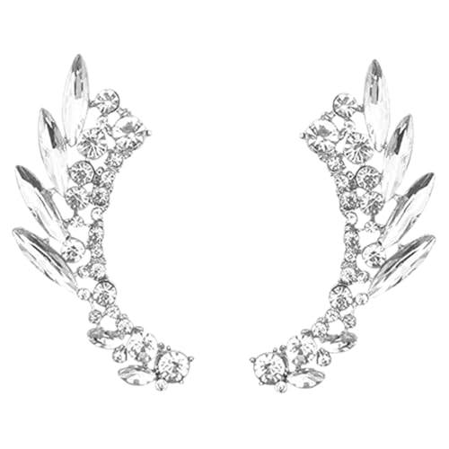 CONGARTENO Rhinestone Ear Cuff Damen Ohrclip mit Funkelnden Kristallen Modisches Statement accessoire aus Langlebiger Vielseitiger Schmuck für Frauen und Mädchen Stilvolle Ohrclips von CONGARTENO