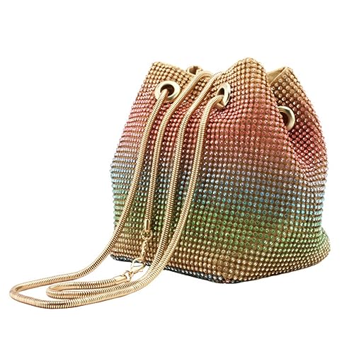 CONGARTENO Rhinestone Evening Bag Damen Handtasche Glitzernde Schultertasche Elegant Bunte Umhängetasche für Party und Alltag von CONGARTENO