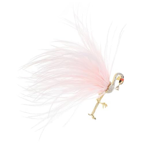 CONGARTENO Rhinestone Flamingo Brosche Anstecknadel Leicht Kleidung Verzierungen Damen Accessoire Kreativer Tier Schmuck für Schal Mantel Tasche von CONGARTENO