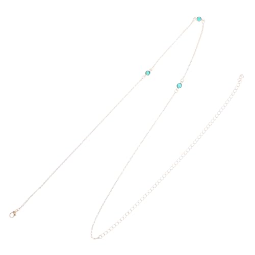 CONGARTENO Hüftkette Glitzernd Für Damen Körperkette Mit Grünen Strasssteinen Dekorativer Gürtel Für Strand Und Sommer Taillenschmuck Leicht Und Langlebig von CONGARTENO
