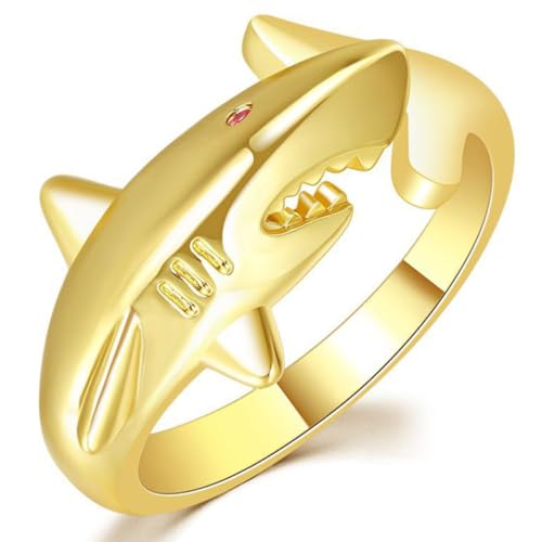 CONGARTENO Ring für Frauen Jugendliche Verstellbarer Offener Ring Robustem mit Marinem Design für Besondere Anlässe Modischen Schmuck von CONGARTENO