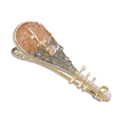 CONGARTENO Chinesisches Musikinstrument Haaraccessoire Vintage Haarspange Für Frauen Handgefertigter Seitenclip Mit Rosé-pipa-design Zum Stylen Von Frisuren Für Traditionelle Outfits von CONGARTENO