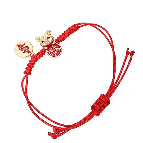 CONGARTENO Roter Armband Tiger Charme Amulettarmband Rotes String Armband Tigerjahr String von CONGARTENO