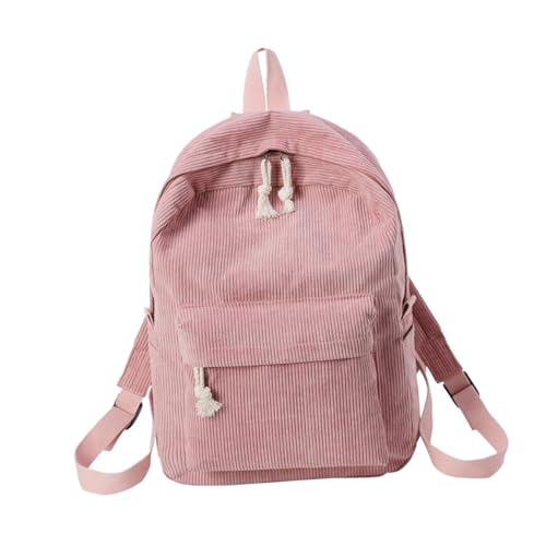 CONGARTENO Rucksack für Frauen Stilvolle Campus mit Diebstahlschutz Schule Uni Reisen Weicher Langlebiger Cord im Trendigen Rosa von CONGARTENO