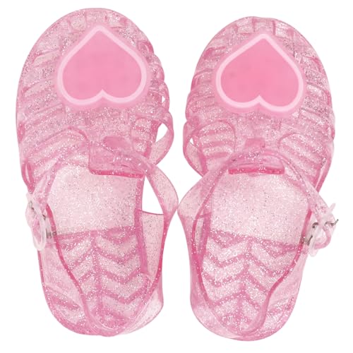CONGARTENO Sandalen mit Geschlossener Spitze Leichte Praktische Jelly Strandschuhe in Rot Weiche Hausschuhe für Sommer Freizeit Rutschfest und von CONGARTENO